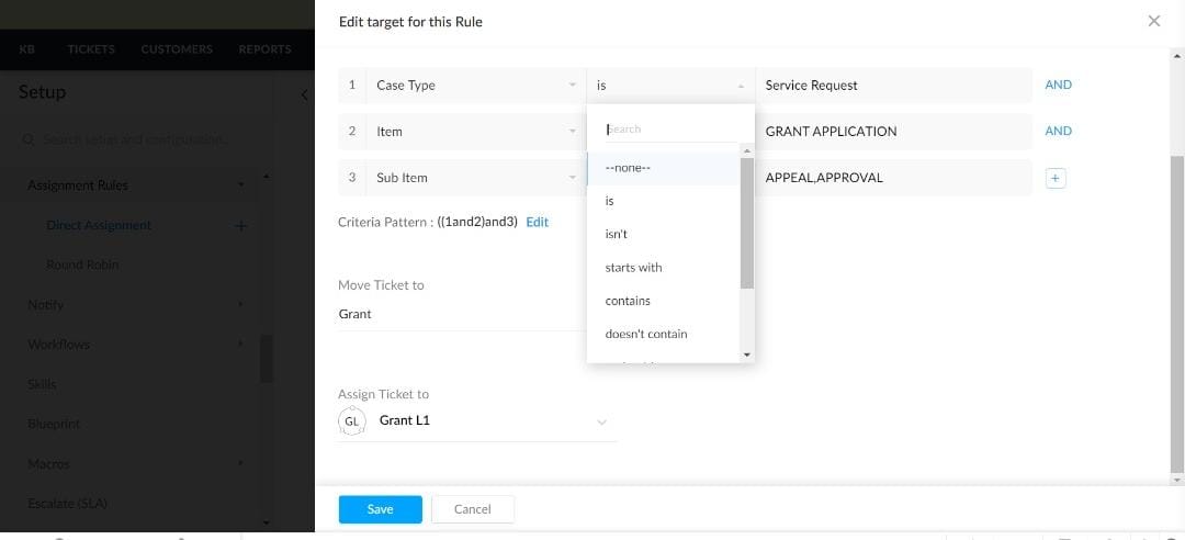 assignment rules zoho desk