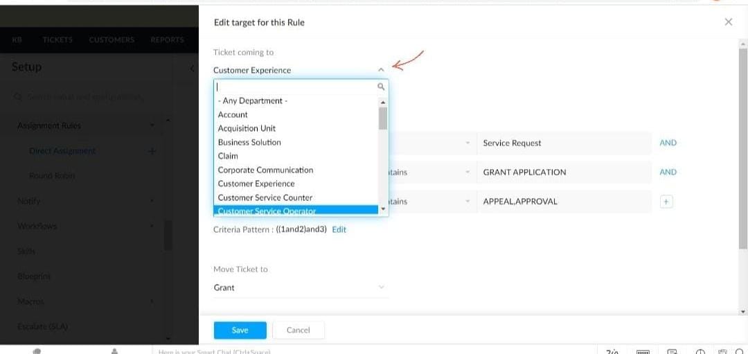 assignment rules zoho desk